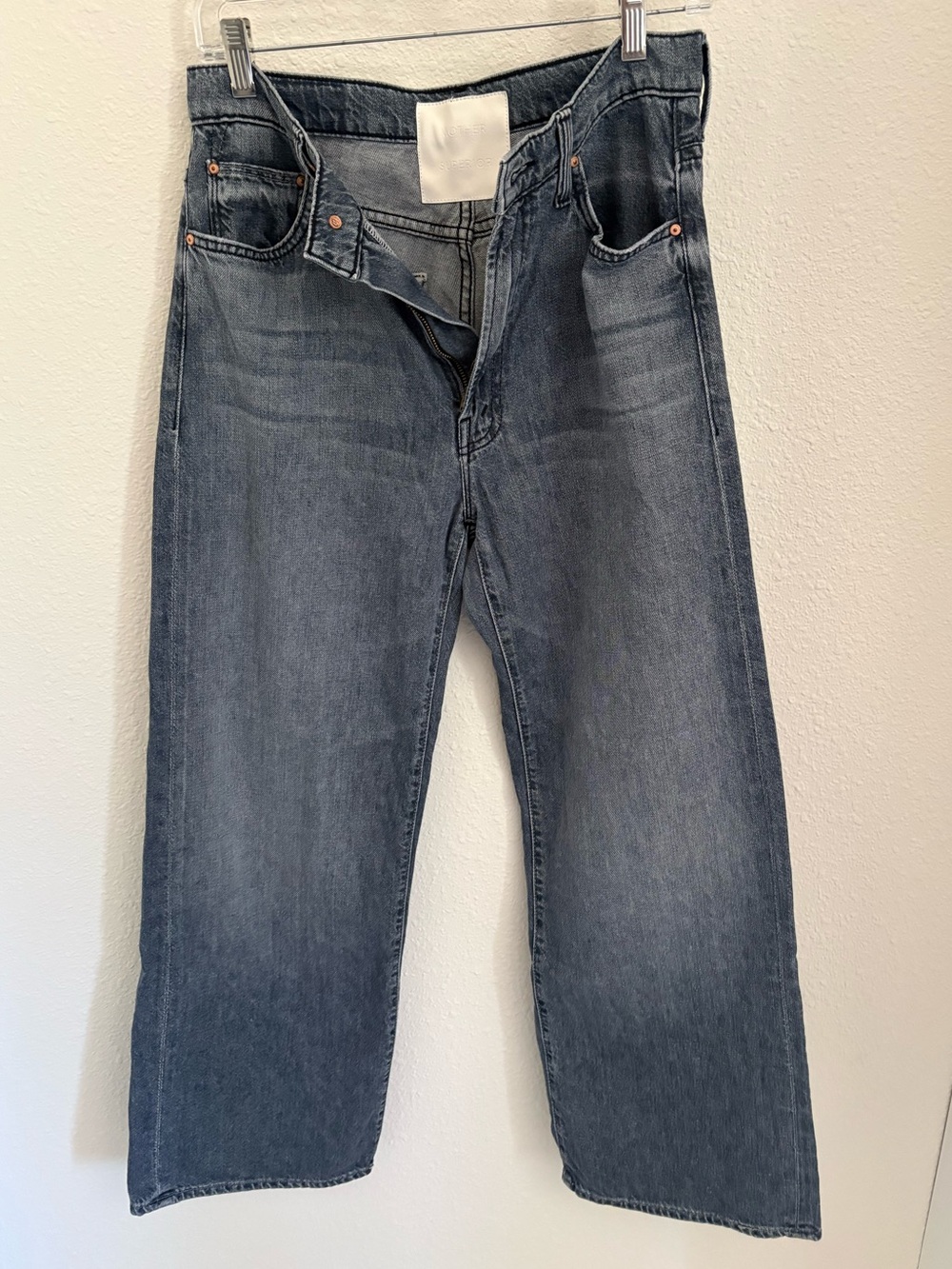 MOTHER Dodger Ankle Wide Leg Jeans - Off The Beaten Path Gray - Picture 2 of 10